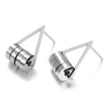 Custom Geometry Round Shaped Stud Stainless Steel Earrings Jewelry